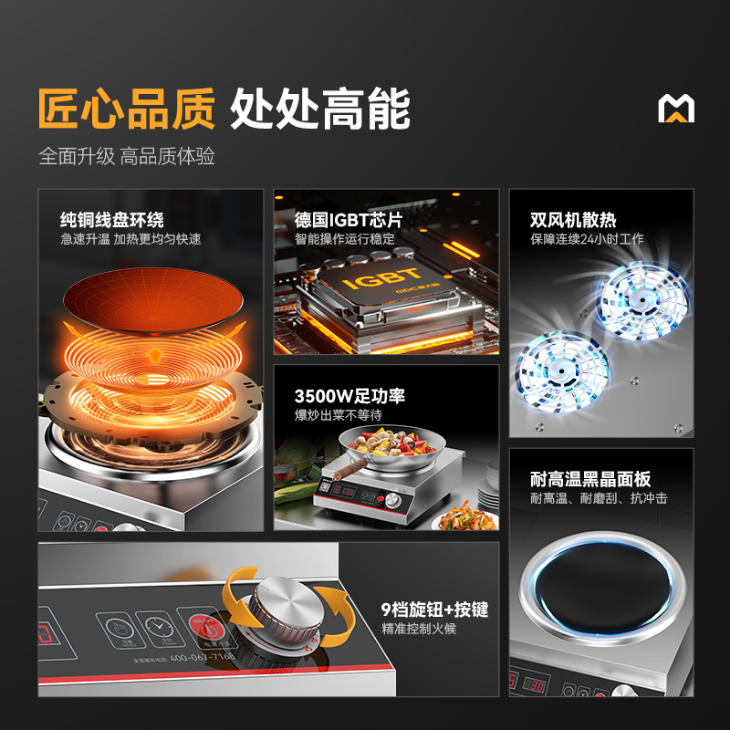 快三导师带计划赚钱220V台式按键+旋钮平炉凹炉3.5kW