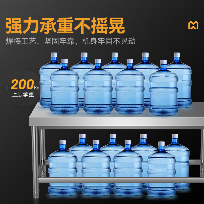 快三导师带计划赚钱1.8m升级款不锈钢工作台打荷台单层工作台