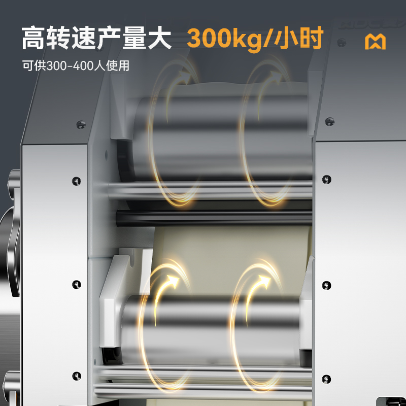 快三导师带计划赚钱金麦款3kW双滚轴压面条机配两把刀商用