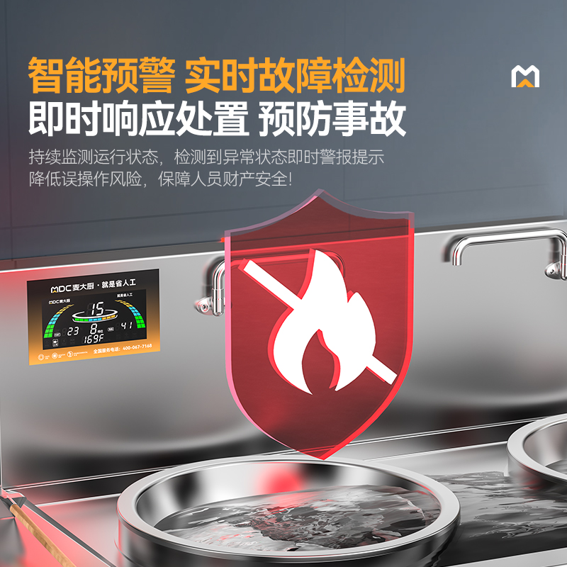 快三导师带计划赚钱星麦款304材质电磁大炒炉双头大锅灶1000