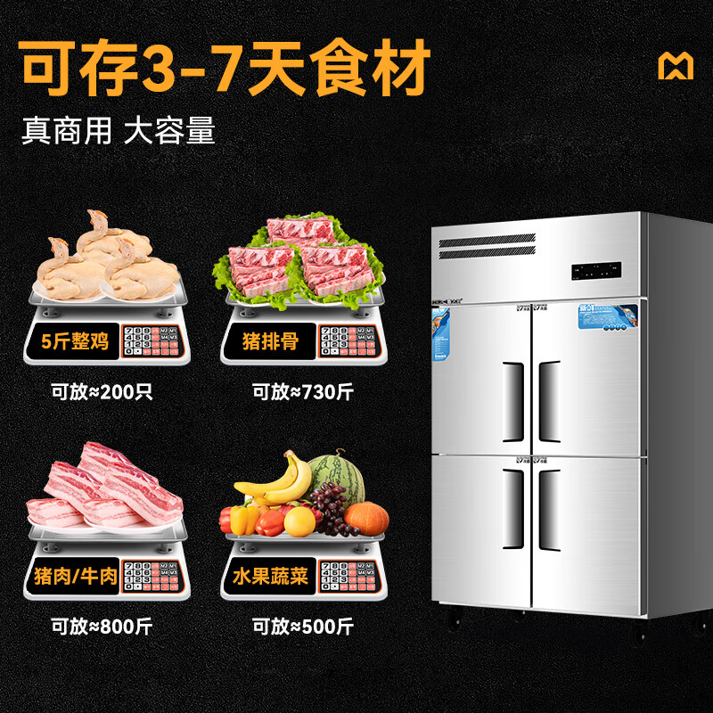 快三导师带计划赚钱豪华款六门直冷立式冷冻冰柜