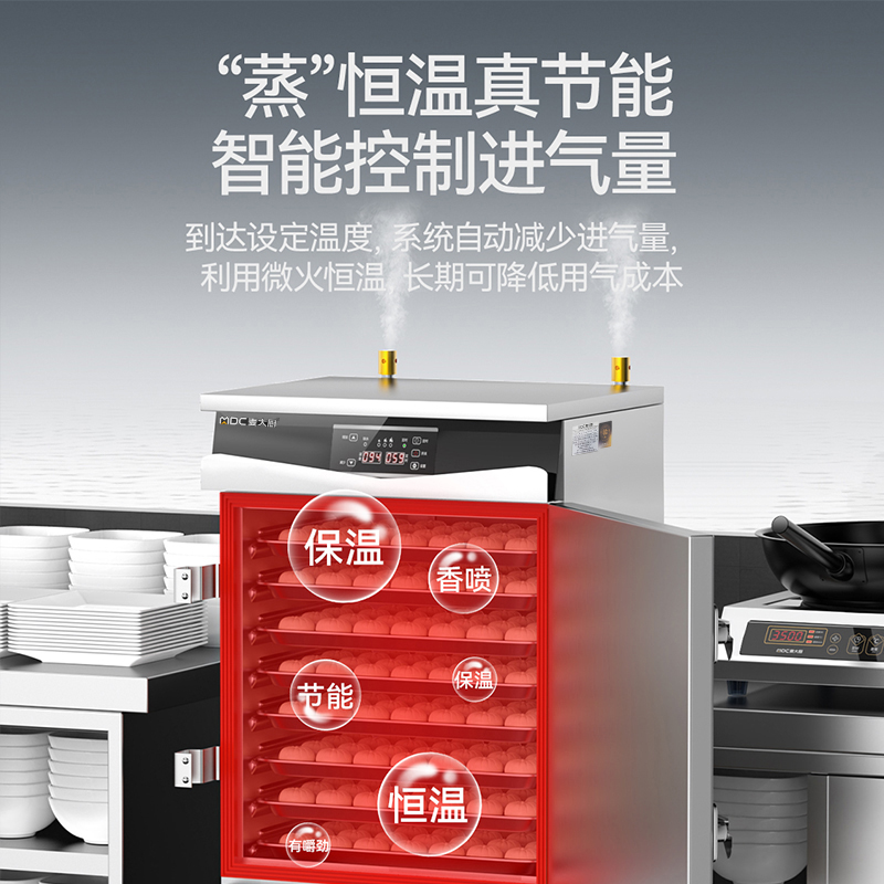 快三导师带计划赚钱商用单门8盘智能恒温燃气蒸饭柜大型食堂蒸饭箱